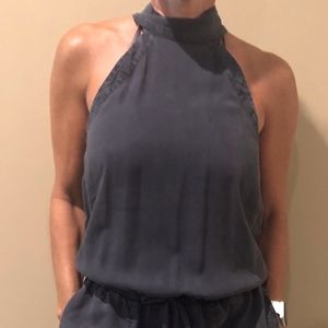 Cloth and Stone Black Halter cropped jumpsuit